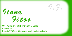 ilona fitos business card